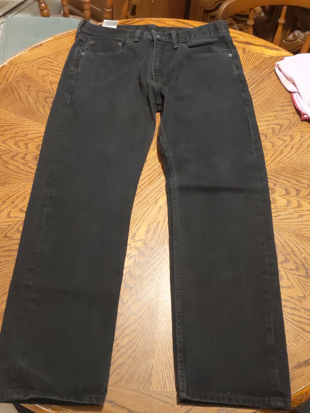Levis 505 Black Jeans 32x29 (32x30 Tag) Straight Leg - Picture 17 of 17